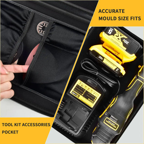 Beefy Tool Case Organizer For Dewalt 20V Max XR Oscillating Multi Tool DCS356B DCS354B with internal pockets and tool compartments