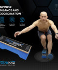 Person using All In One 15 Inch Balance Trainer For Athletes Boost Balance, Agility, And Stability, Prevent Injuries, Full Body On The Go Workouts, Made In USA, Compact And Portable, Elevate Baseball, Basketball, Tennis, Running, And Pickleball in gym setting