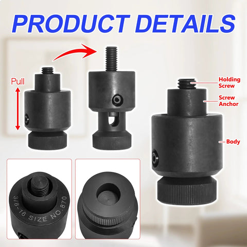 Stainless Steel Screw Anchor Expander For Caulking Anchors Size 3/8-16 Compatible With Greenlee 84305 Power Drill Part.