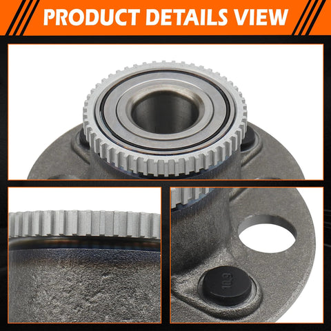 Close-up view of drop-in replacement Rear Wheel Hub And Bearing Assembly For Acura EL 2001 2002 2003 2004 2005 And Honda Civic 2001 2002 2003