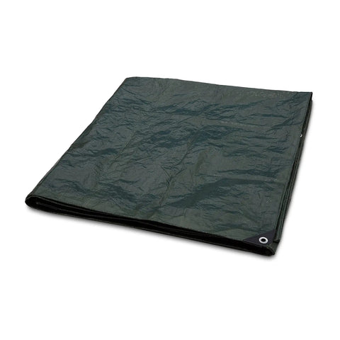 Waterproof Camping Tarp With Reinforced Corners And Edges For All Weather Gear Protection, Heavy Duty Outdoor Shelter, 9.5 By 11.3 Feet, Dark Green