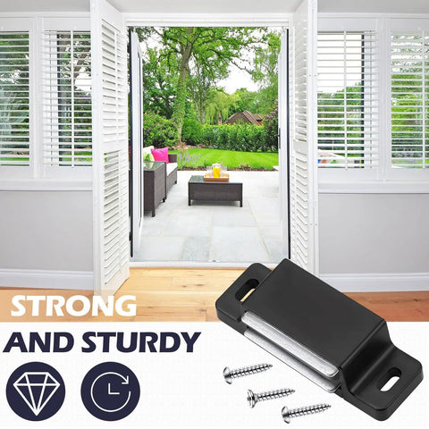 24 Pack Cabinet Magnets Heavy Duty Magnetic Door Catch 15Lb Zinc cabinet magnets with screws, patio view.