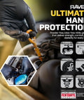 Raven 7 Mil Black Nitrile Disposable Gloves Powder Free, 10 Pack, Medium, used for automotive oil check and repair, puncture-resistant