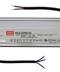 Rock Solid 24V 320W Constant Voltage LED Power Supply HLG-320H-24 for indoor outdoor use, waterproof driver with wiring