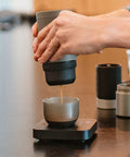 Using Exagram Pro Coffee Scale With Timer for espresso brewing on a countertop
