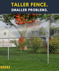 Chain Link Fence Height Extender Kit 25 Inch Galvanized Extension For Dogs 9 Pack With Steel Ties Keep Pups In And Critters Out