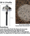 5 Inch Concrete Bushing Patch Repair Plate Heavy Duty Pro Grade With Five Eighth Inch Eleven To SDS Max Adapter diagram