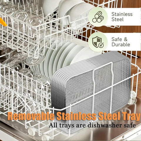 Heavy Duty 18 Tray Food Dehydrator Built Tough With Precise Temp And Timer Controls Electric Food Dryer with removable stainless steel tray.