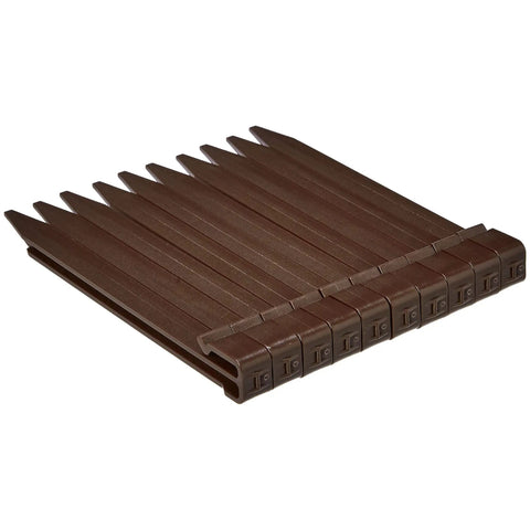 Flexible Landscape Edging Coil 5 Inch By 40 Foot Brown With 10 Stakes For Garden Borders Pathways Lawns And Flower Beds