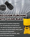 Hydraulic Oval Hole Punch Die For Metal Sheets 10x25mm with punch machine and smooth oval metal sheet