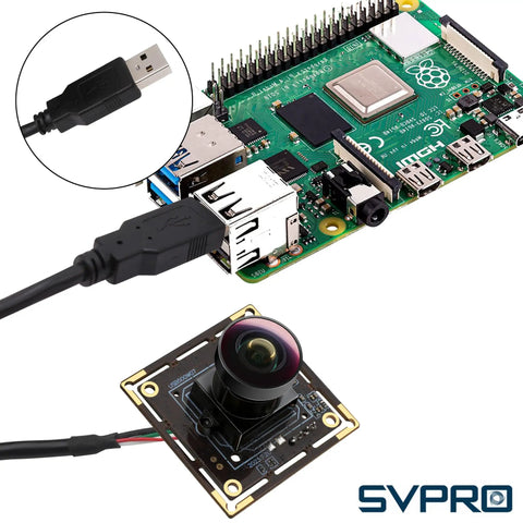 5MP USB Camera Module with 1944P 30Fps, Wide Angle M12 Fisheye Lens, IMX335 Sensor, plug and play UVC webcam with USB connection