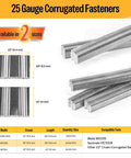Corrugated W Staples Fasteners One Half Inch Crown By Three Eighth Inch Length Micro Corrugated Staples, Fourteen Thousand Count Box, Bright Basic Finish