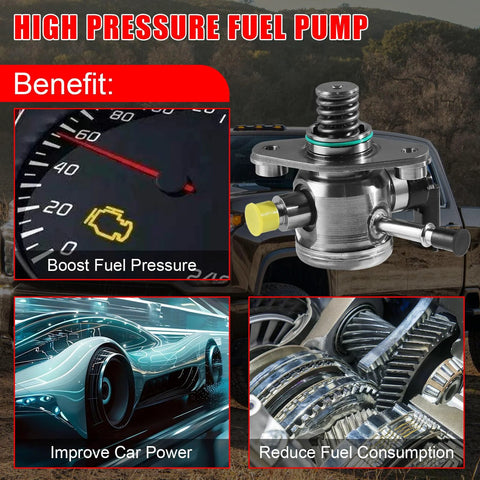 Beefy High Pressure Fuel Pump With Seal Gasket And Bolt Kit For 2.4L GM Engines Fits Chevrolet Equinox Malibu Impala Captiva Sport GMC Terrain Buick LaCrosse Verano Regal 2010 to 2017 Replaces EP1028 benefits