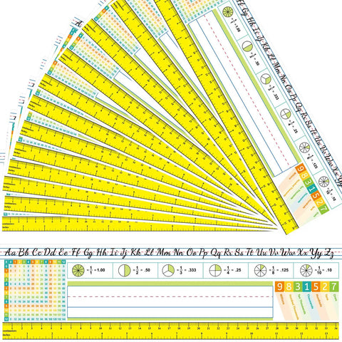 Multiplication Desk Reference Name Plates For Students Kid Friendly Self Adhesive Manuscript Alphabet Tags With Stroke Lines Fractions