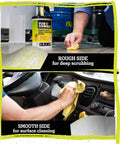 Heavy Duty 10 By 12 Inch Multi Surface Cleaning Wipes With Dual Texture For Everyday Messes And Tough Grime, 75 Count Canister