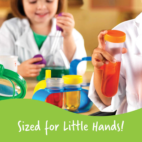 Children playing with Hands On Primary Science Lab Activity Set For Kids Real Sized Tools Safe Chemistry Experiments And STEM Projects