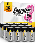 Heavy Duty Alkaline C Batteries 12 Pack Delivers Beast Mode Runtime For Flashlights Drones Smart Home Gear And Emergencies in a group view.