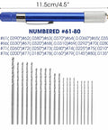 21-Piece Drill Bit Set With Pin Vise For Jewelry Bead Making And Tiny Wood Carving, Includes Numbers 61 To 80, Micro Mini Drill Bits