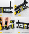 Beefy 16 Ton Hydraulic Wire Crimping Tool With 13 Die Pairs For 9 AWG To 600 MCM Copper And Aluminum Wires instructional steps