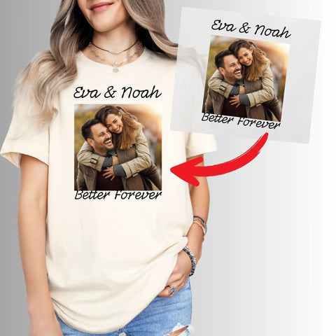 Custom DTF Transfers Ready To Press For T Shirts And Hoodies Personalized Iron On Prints And Decals Featuring Couple Design