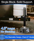 Built Like A Tank 12000 Lbs Trailer Jack Block For Rv Camper Leveling with 4.3" height and solid base for stability under trailers.
