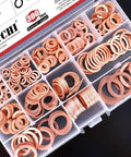 Copper Washer Set 300 Piece Flat Ring Assortment Kit With 12 Size Range M5 M6 M8 M10 M12 M14 M16 M20 High Conductivity Copper Washers