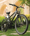 Electric bicycle with 36V 500W brushed motor controller for scooters, e-bikes, bicycles, and tricycles in a park setting.