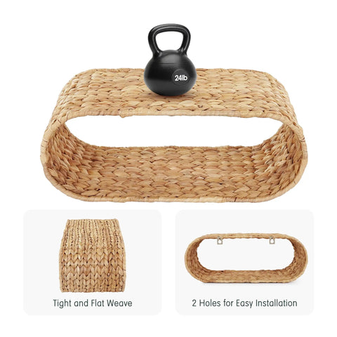 No Fuss Slick Wall Mounted Wicker Shelf Bathroom Organizer Rattan Hanging Toilet Paper Holder Basket Mega Roll Storage Rack Sweet Spot Dispenser For Legit Home Decor