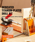 34 Piece Pocket Hole Jig Kit With Toolbox Adjustable Versatile Pocket Hole Jig Set Featuring 11 Inch C Clamp Fixtures