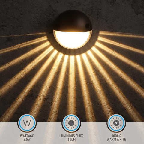 Unique Rays LED Low Voltage Deck Lights For Outdoor Living 12V landscape step and fence light aluminum 3000K IP65 in use