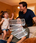 Heavy Duty Clear Plastic Shims And Leveling Wedges For Wobbly Toilets Furniture And Appliances on couch with family