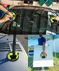 DEWINNER 8-inch glass suction cups for lifting windshield glass and granite; neon-green bases, 660 lb capacity, 2-pack.