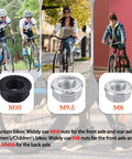 Must Have Mountain Bike Axle Nut And Safety Washer Kit With M8 M9.5 M10 Nuts And Washers For Front And Rear Wheels, cyclists using kit