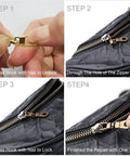 Handy Zipper Pull Replacement Kit For Small Holes With Detachable Tabs, Easy Install on Jacket Zipper, 4-Step Repair Process