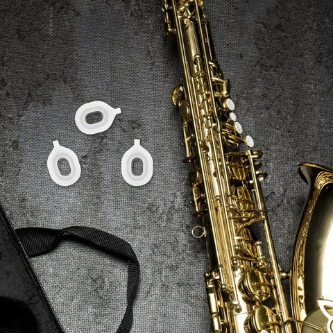 Euphonium Valve Guide Replacement Parts 3 Pack Plastic Valve Gasket For Easy Install Boosts Your Sound Quality Versatile Music Instrument Repair Gear For Musicians And Pros, white plastic gaskets