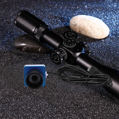 Beginner Friendly USB Telescope Camera Eyepiece 1.25 Inch 80 Megapixel Digital Astronomy Camera For Astrophotography Compatible With Computer No Fuss Data Transfer with telescope body on a starry backdrop