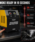 No Sweat Garage Boss Auto Smoke Leak Detector Machine Pumping Heavy Dense Fog Streams, compact design for quick leak detection.