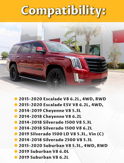Red GM SUV compatible with Front Left Driver Side Engine Mount For Silverado Sierra 1500 V8 And GM SUVs 2014 Through 2020