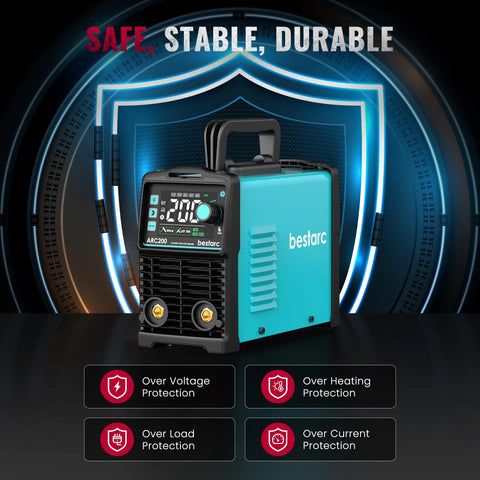 Beefy Stick Welder 200 Amps With Large LED Display Arc Lift TIG Welding Machine, durable and safe design.