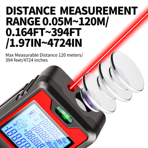 Heavy Duty Digital Laser Distance Meter With Rechargeable Battery And Crisp Display For Quick Square Footage And Volume Tracking Straightforward Use Lets Builders And Diy Crews Nail Every Project Without The Fuss