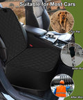 2 Pack Front Seat Cover For Dogs Waterproof Pet Car Seat Protector Nonslip Scratch Proof Dog Seat Cover in black fits most vehicles.