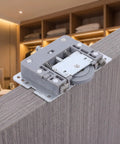 Smooth Sliding Closet Door Rollers With Built In Damping for wooden wardrobe panels in modern home setting.