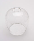 Single clear globe from Oversize Seeded Bubble Glass Lamp Shade 3 Pack For LED Light Fixtures Clear Globe Replacement Glass Shade