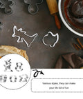 Halloween 5 Piece Stainless Steel Cookie Cutter Set Skull Ghost Witch Scythe Demon Shapes for DIY cookies and party decorating