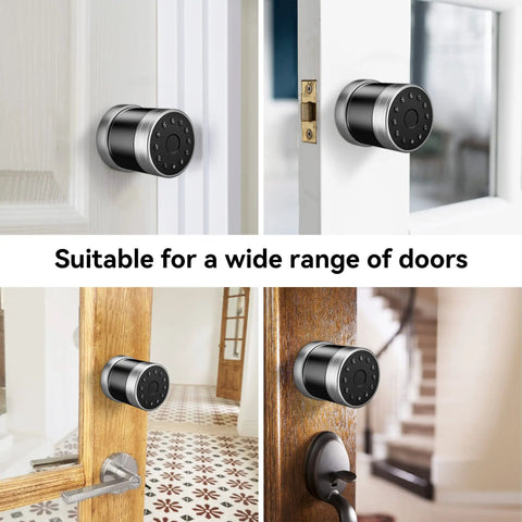 5 In 1 No Fuss Keyless Entry Smart Lock with Fingerprint Bluetooth TTLock App IC Card and Backup Key for front door variety