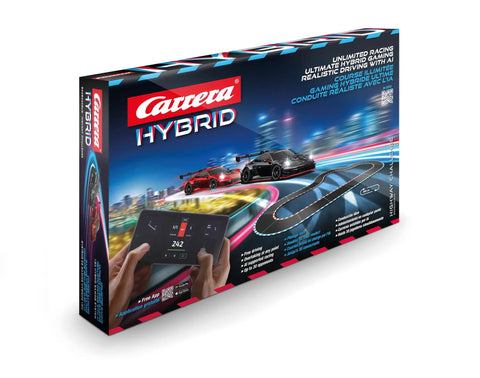 Box of Hybrid Highway Challenge Racing Set Dope Next Gen Vibe With Porsche 911 GT3 R In One To Fifty Scale Hybrid Technology With AI Support
