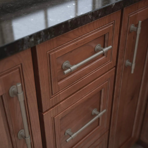 Matte Brushed Nickel Adjustable Drawer Pulls 5 Pack For Kitchen Cabinets Dressers And Cupboards Fits 1-3/8 To 6-5/16 Inch