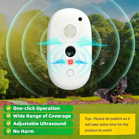 Ultrasonic Bat Repellent Plug In Indoor With Adjustable Frequency Deterrent Devices Humane No Fuss And Easy On People And Pets