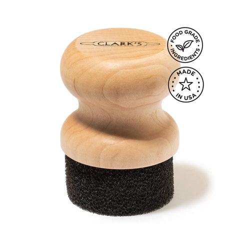 Food Grade Mineral Oil And Wax Applicator For Round Wood Cutting Boards, Butcher Blocks, Bamboo And Utensils, Maple Handle
