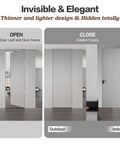 Hidden Door Hinges 7 Inch Stainless Steel Concealed Hinges for Doors with 180 Degree Swing and 3 Way Adjustable